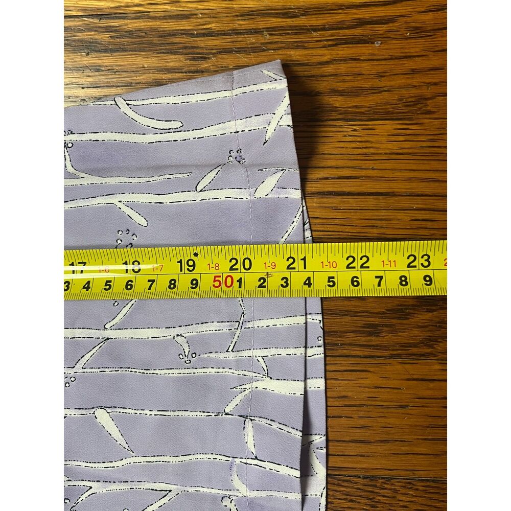 Vintage Salvatore Ferragamo Lilac Tree Print Button Up Shirt Top Women's Size M - Picture 6 of 7